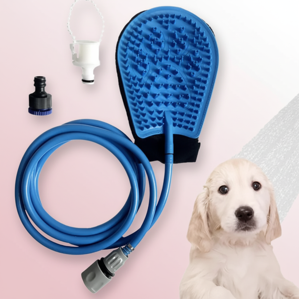 Manguera de ducha para mascotas - fondo pastel