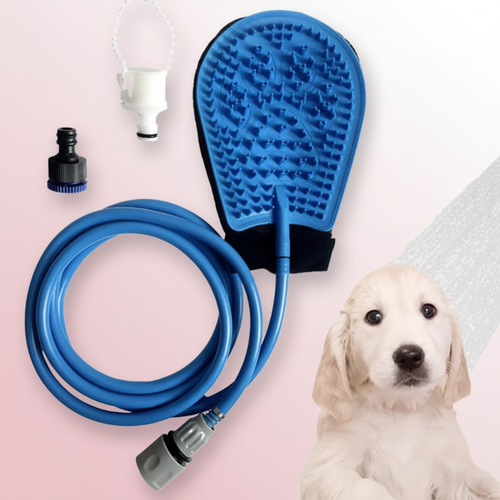 Manguera de ducha para mascotas - fondo pastel