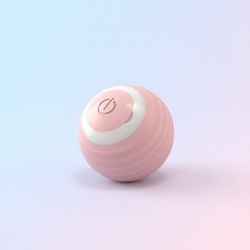 Pelota rosa fondo pastel